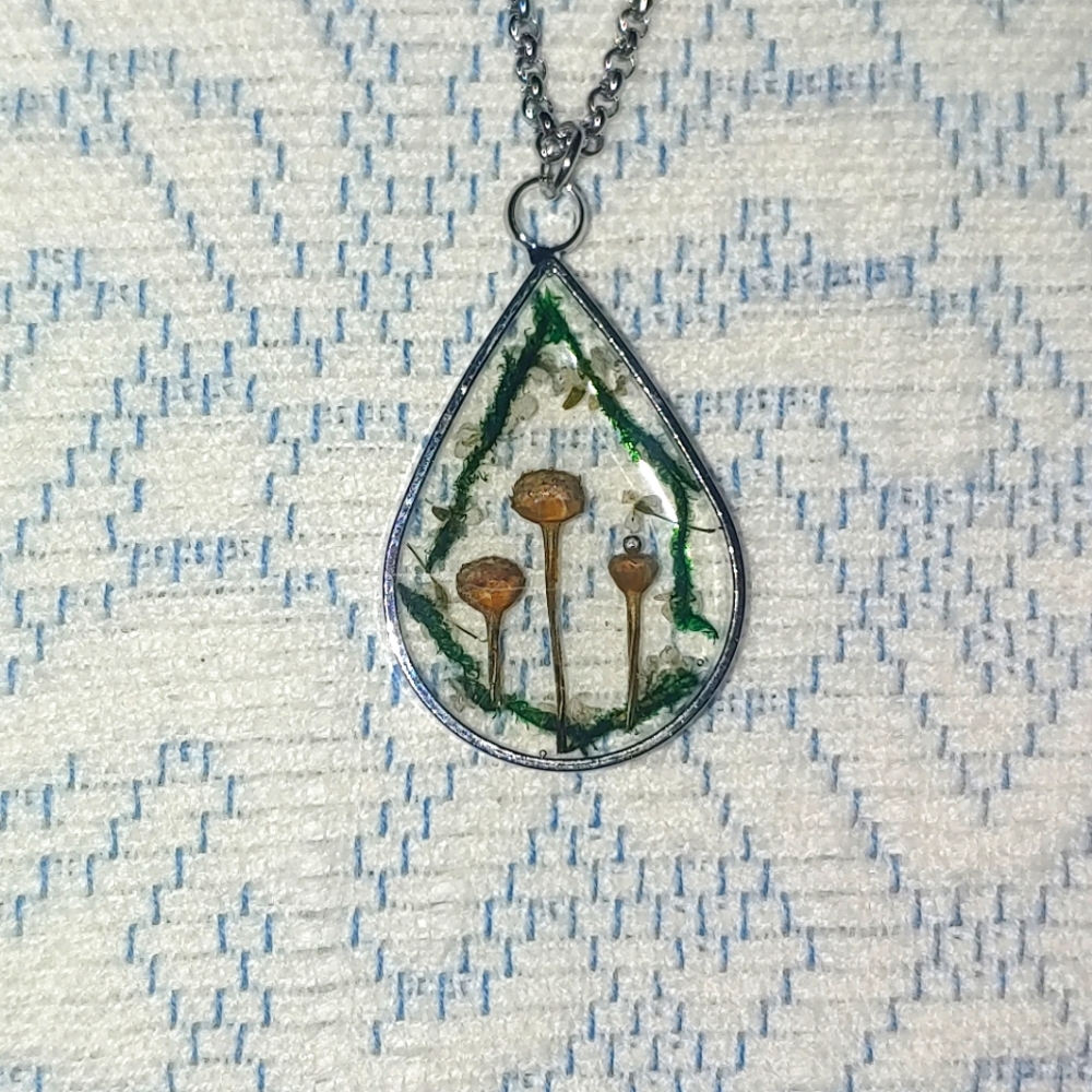 Stainless Steel Mushroom Fairy Tale Necklace